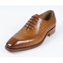 New Design Flat Brown Mens Genuine Leather Business Shoes (NX 420)